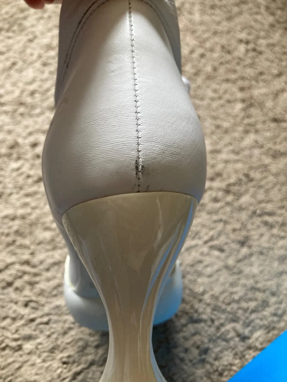 John Fluevog White Sova Sundae Platform, Size 9
